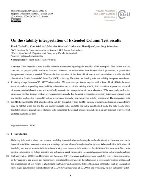 extended column analysis